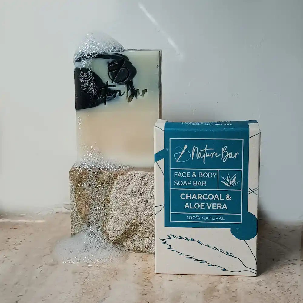 Charcoal & Aloe Vera Face & Body soap bar